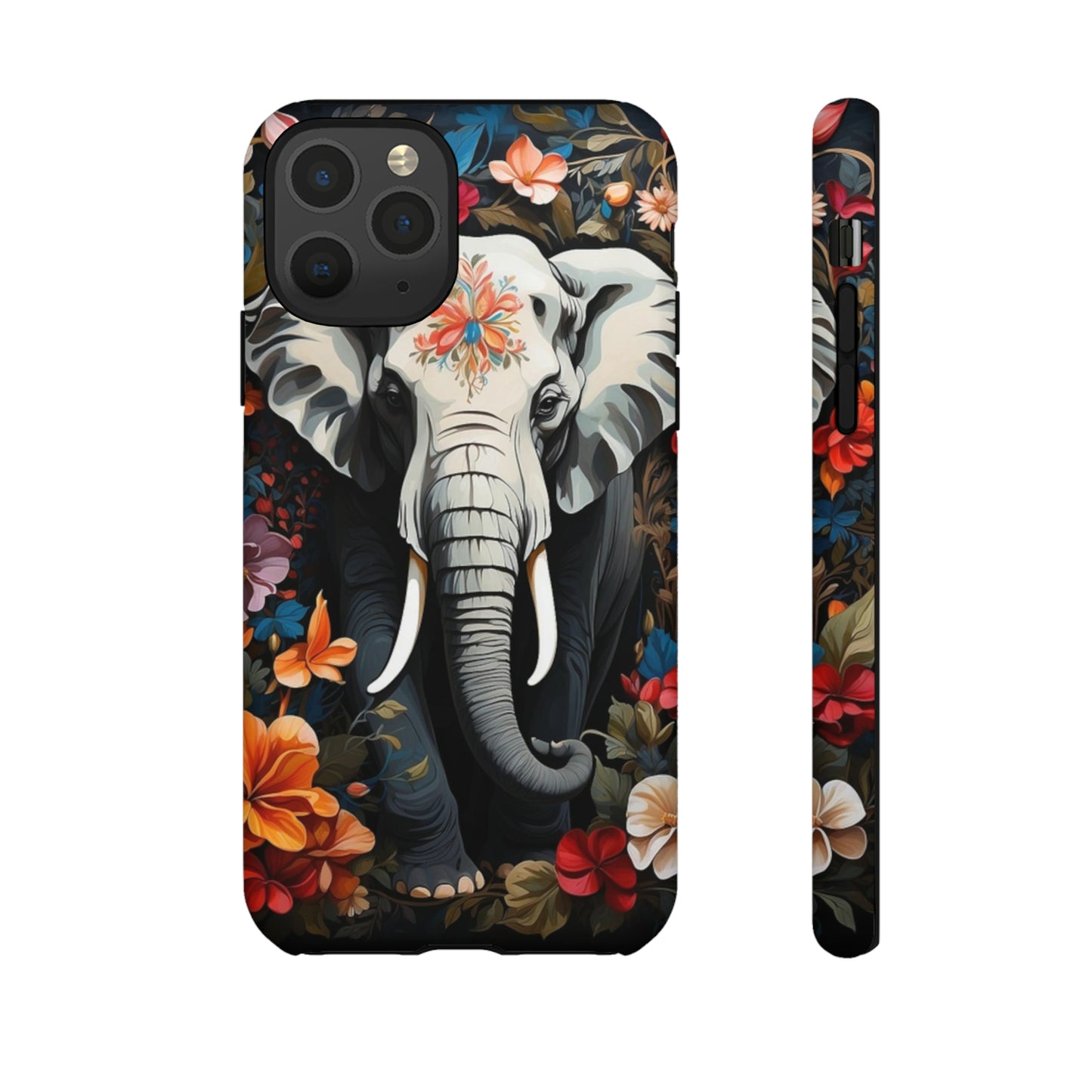 Elephant Face Flower Art  Tough Case