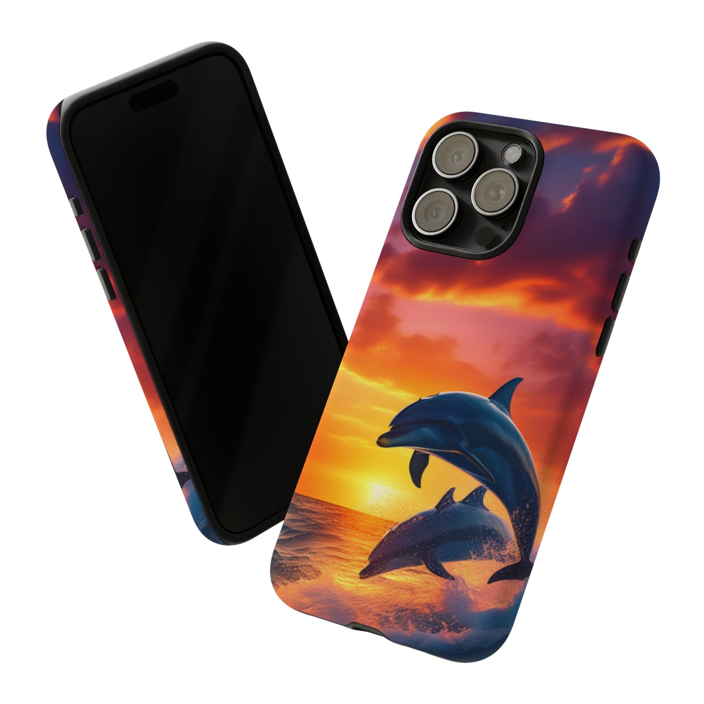 Sunset Dolphin Tough Case