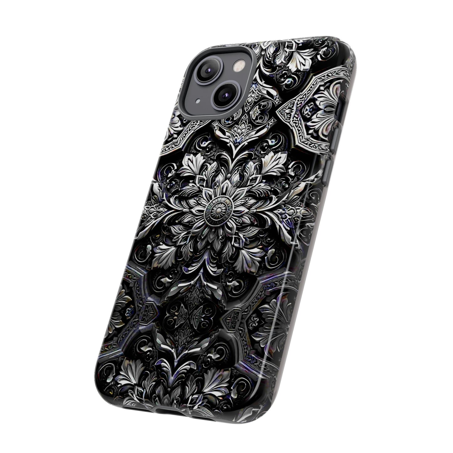 Monochrome Flowers Tough Case