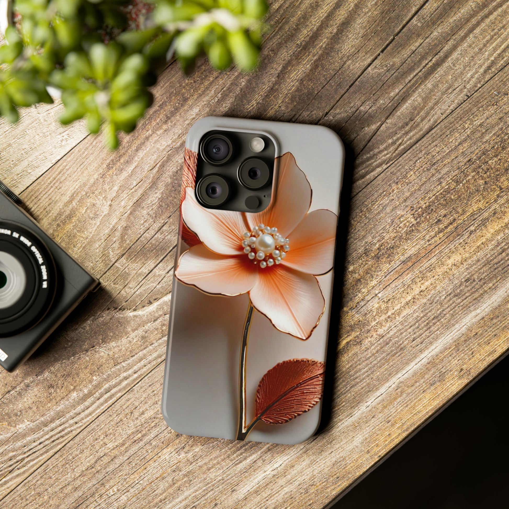 Peach Flower Slim Phone Case - Colorwink