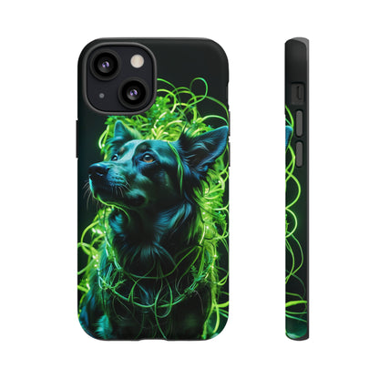 Green Neon Dog Tough Case