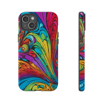 Colourful Spiral Paint Art Pattern Tough Case