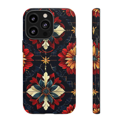 Red  flower Design Pattern Tough Case