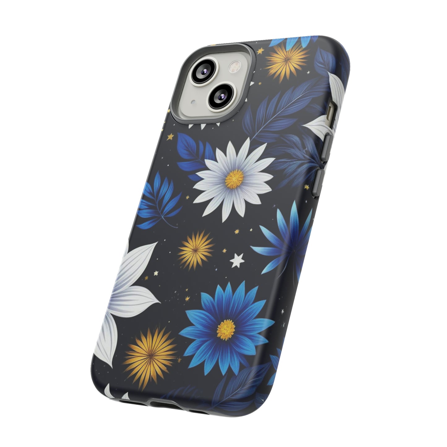 Blue Leaf Pattern Tough Case