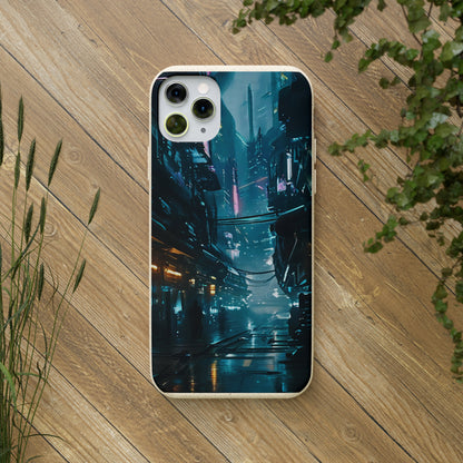 Dystopian Cityscape Biodegradable Case