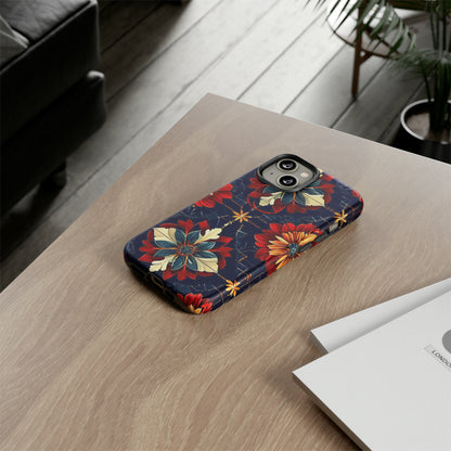 Red  flower Design Pattern Tough Case