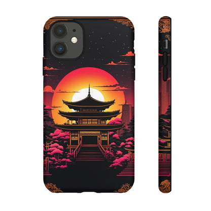 Sunset behind Pagoda Tough Case