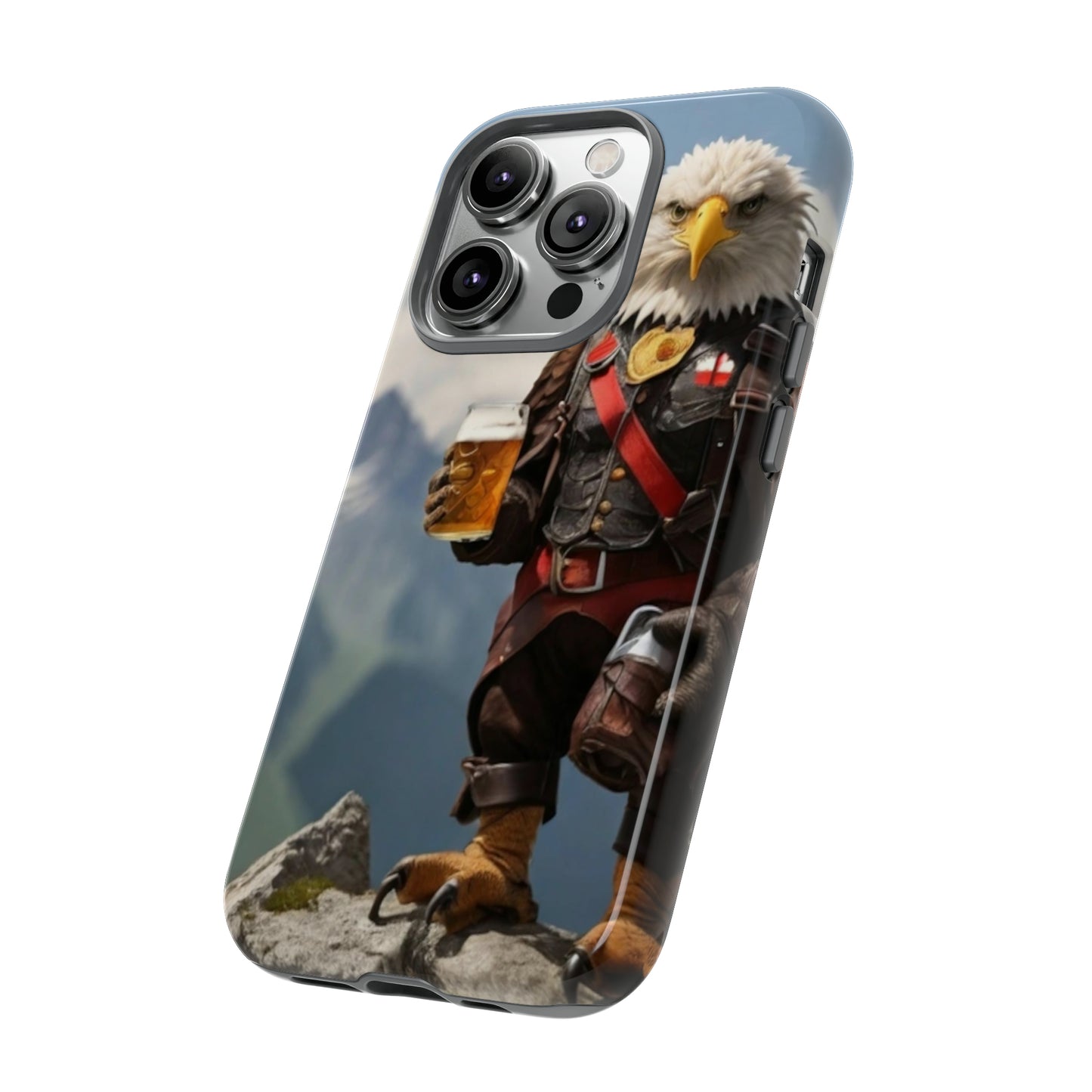 Eagle holding by a beer Tough Case