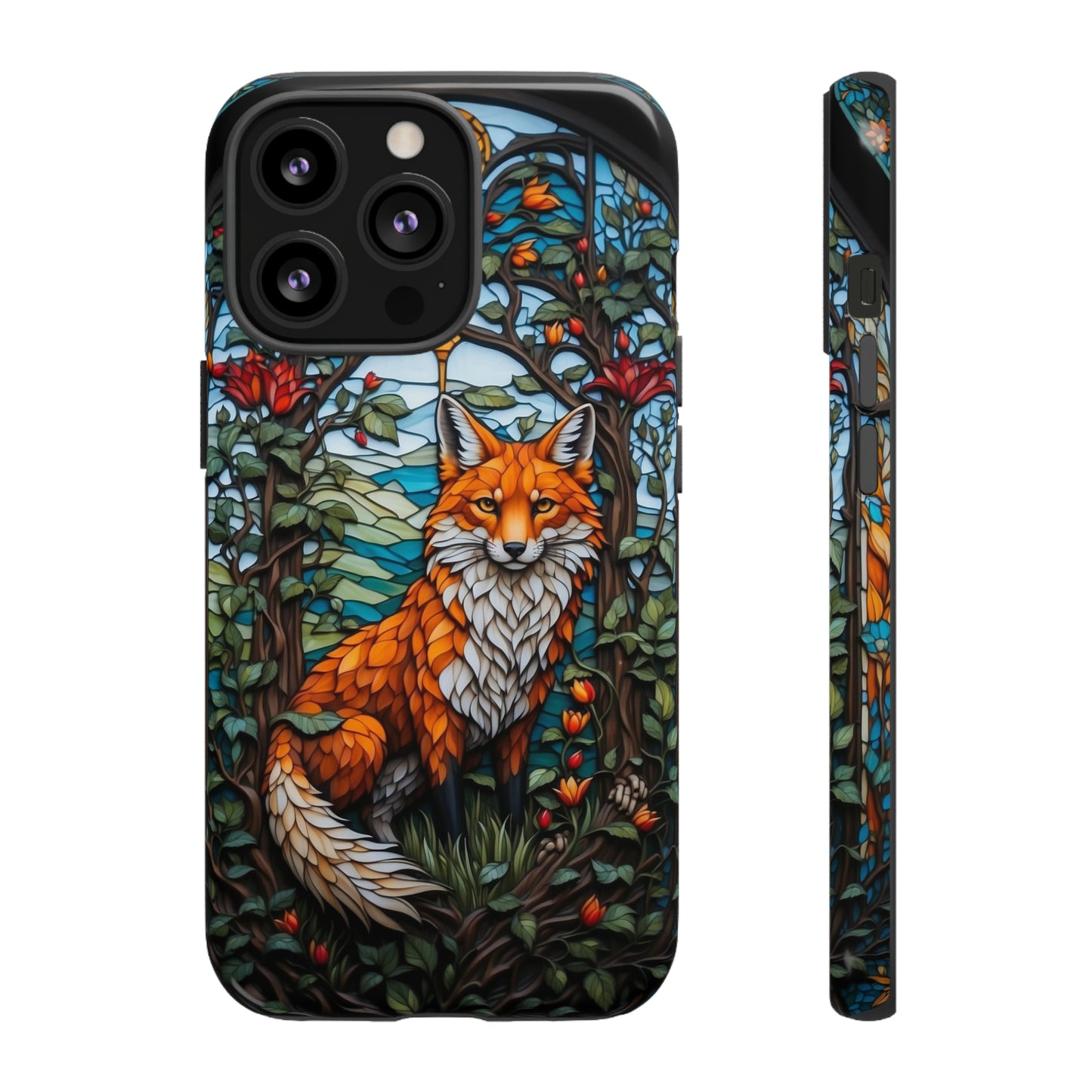 Stained Glass Art of a Fox Tough Case