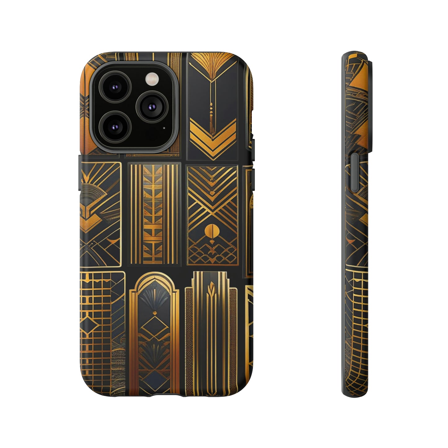 Golden Grid Art Design Pattern Tough Case