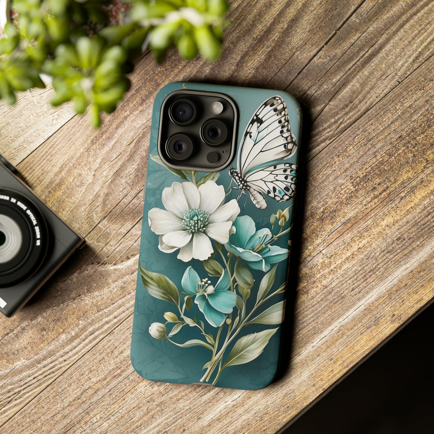 Flower and Butterfly Tough Case