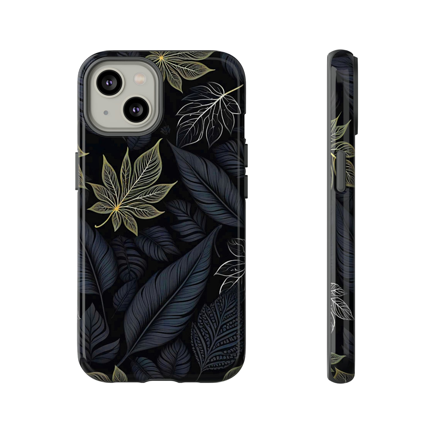 Grey Leaf Pattern Tough Case