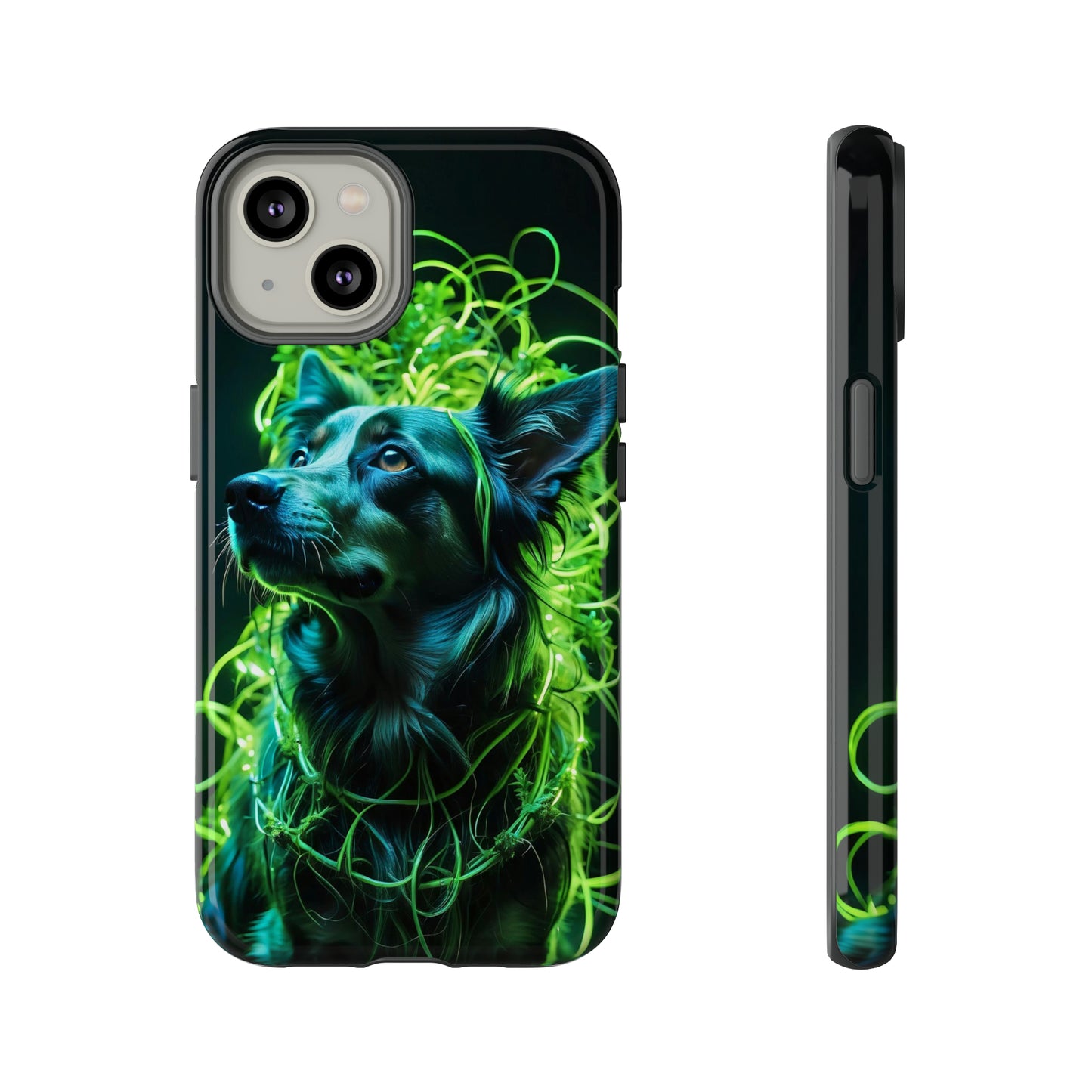 Green Neon Dog Tough Case