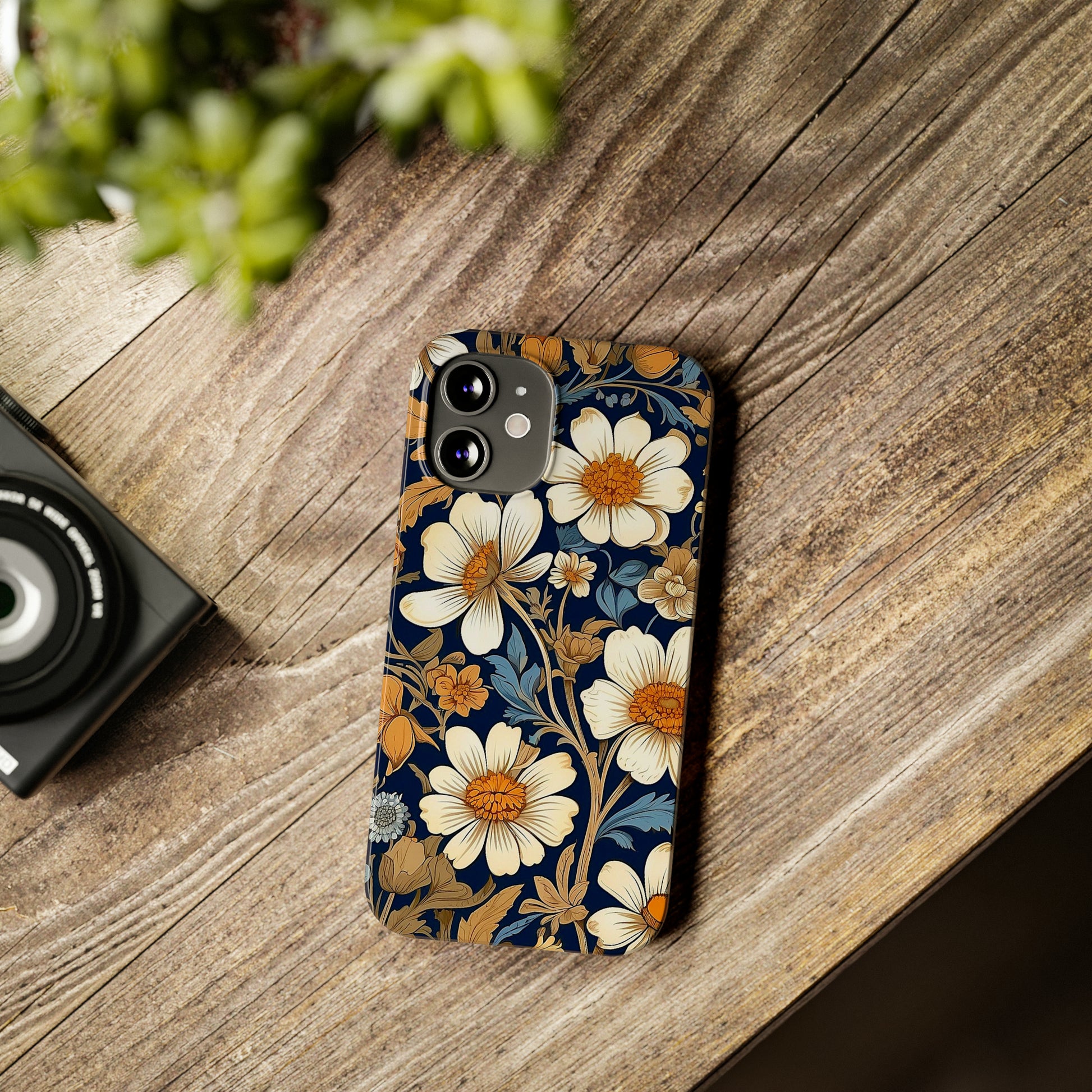 White Floral Slim Case - Colorwink