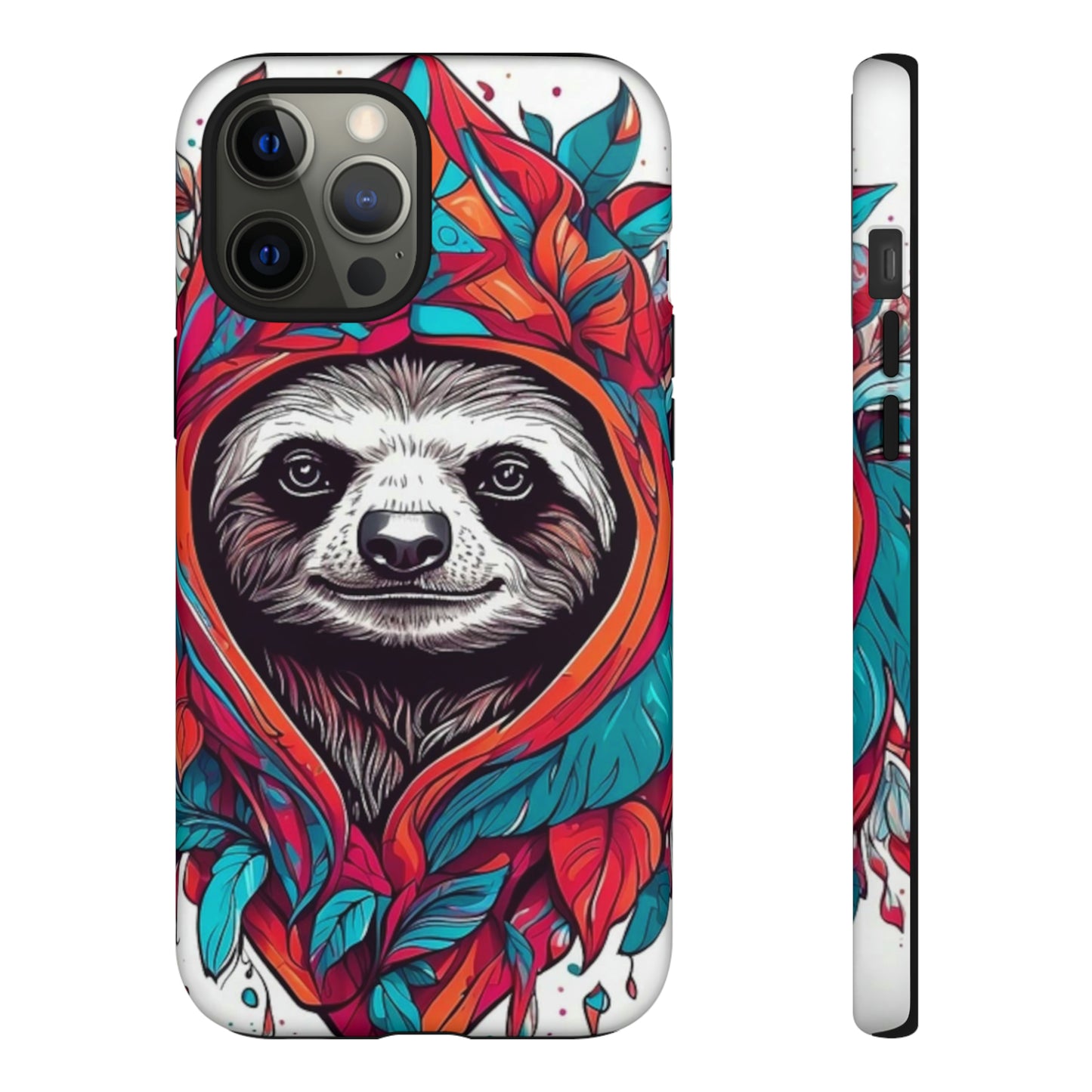 Sloth floral rose print Tough Case