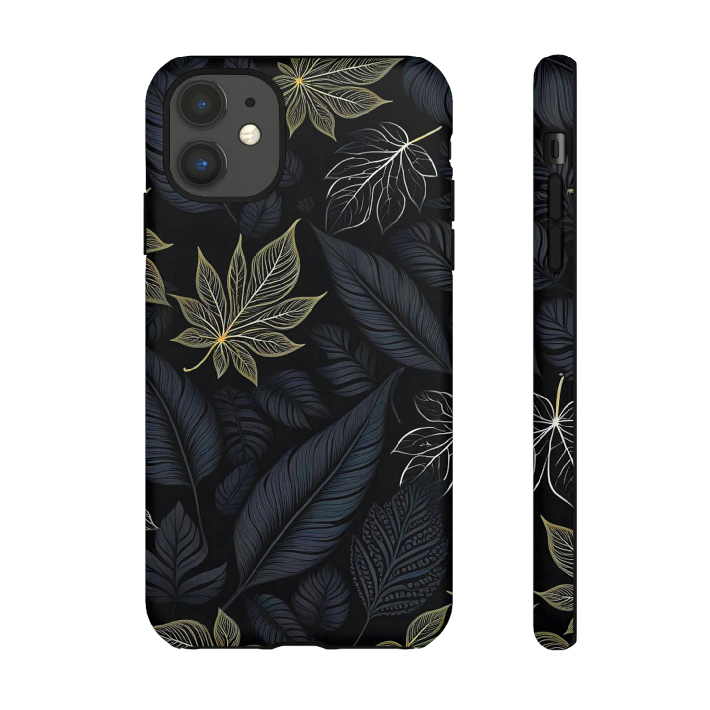 Grey Leaf Pattern Tough Case