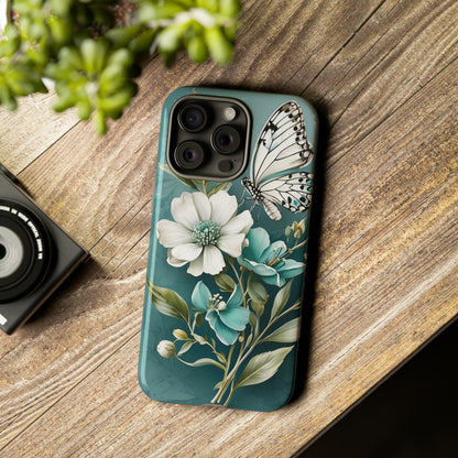 Flower and Butterfly Tough Case