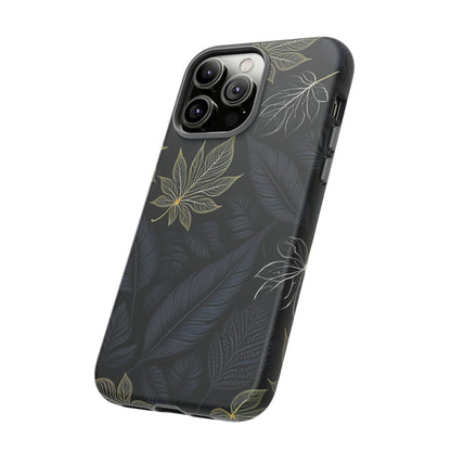 Grey Leaf Pattern Tough Case