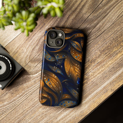 Golden Leaf Pattern Tough Case