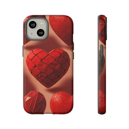 Red Heart Design Pattern Tough Case