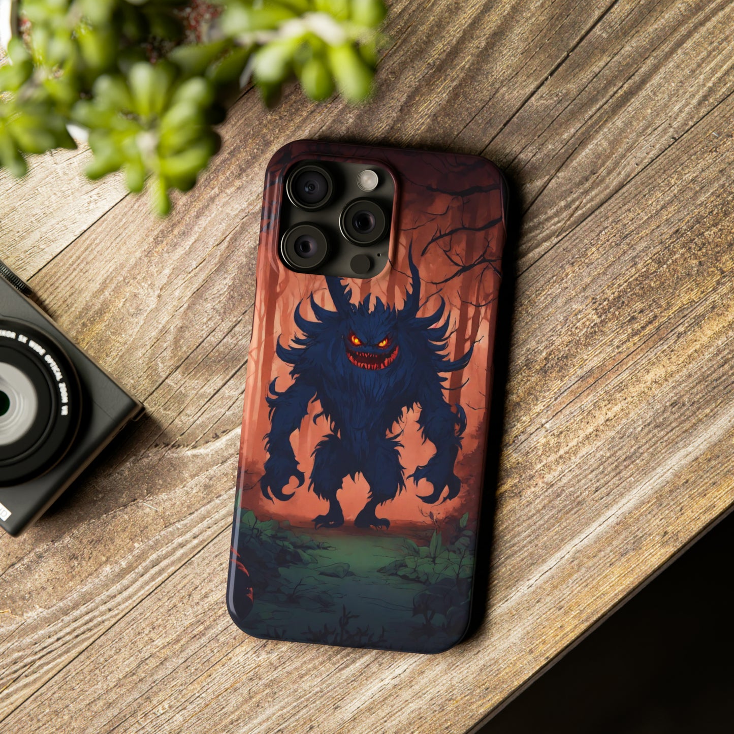 Terrifying Monster Slim Phone Case - Colorwink