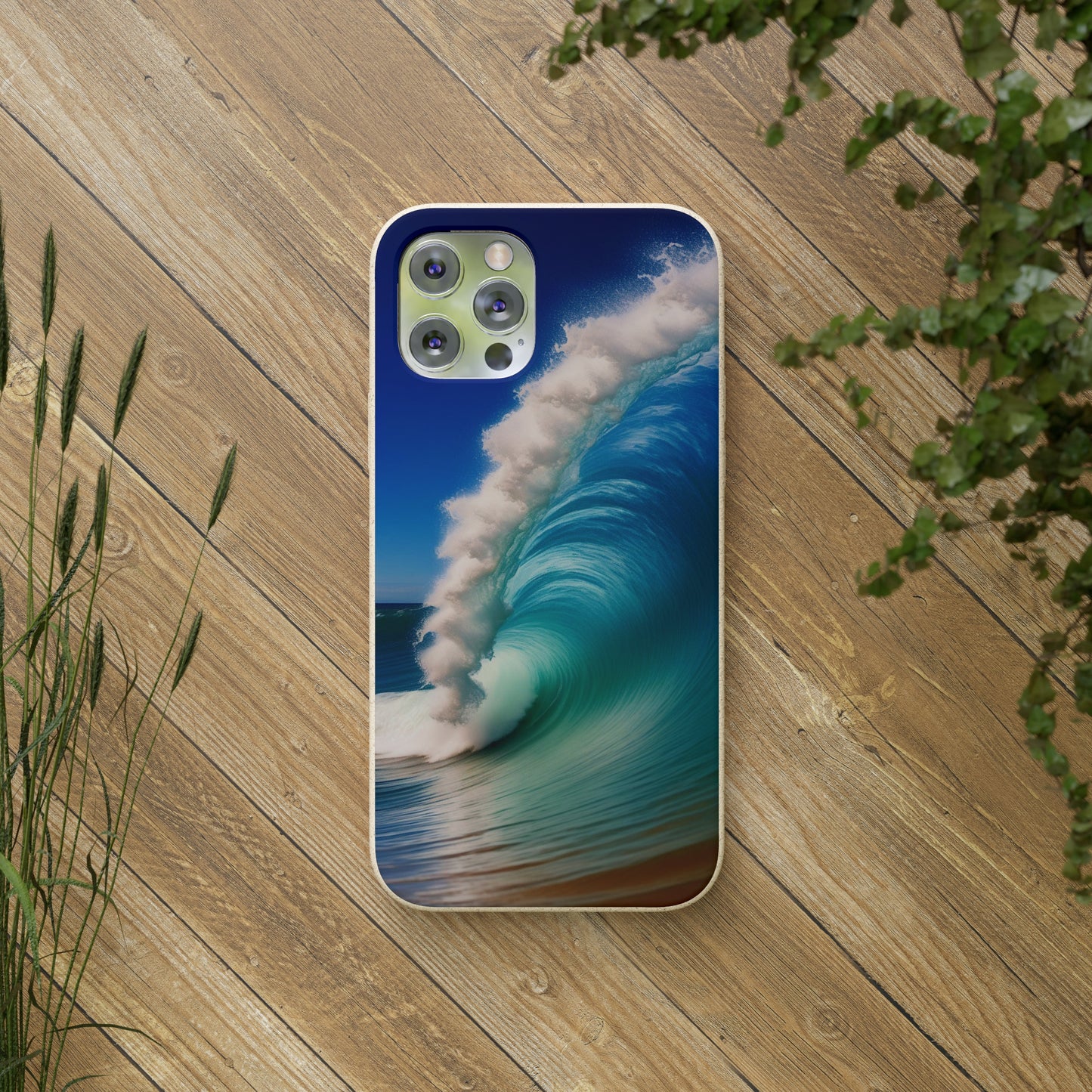 Deep Blue Wave Biodegradable Case