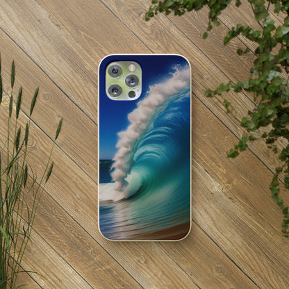 Deep Blue Wave Biodegradable Case