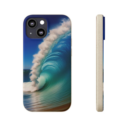 Deep Blue Wave Biodegradable Case