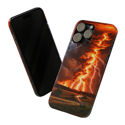 Volcanic lightning Slim Phone Case - Colorwink