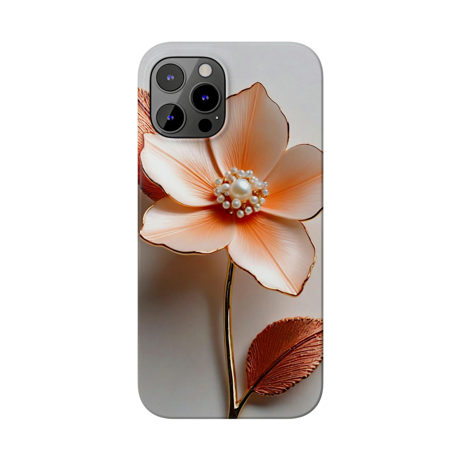 Peach Flower Slim Phone Case - Colorwink