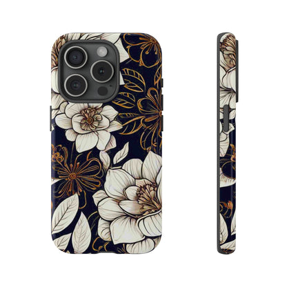 White flower Design Pattern Tough Case