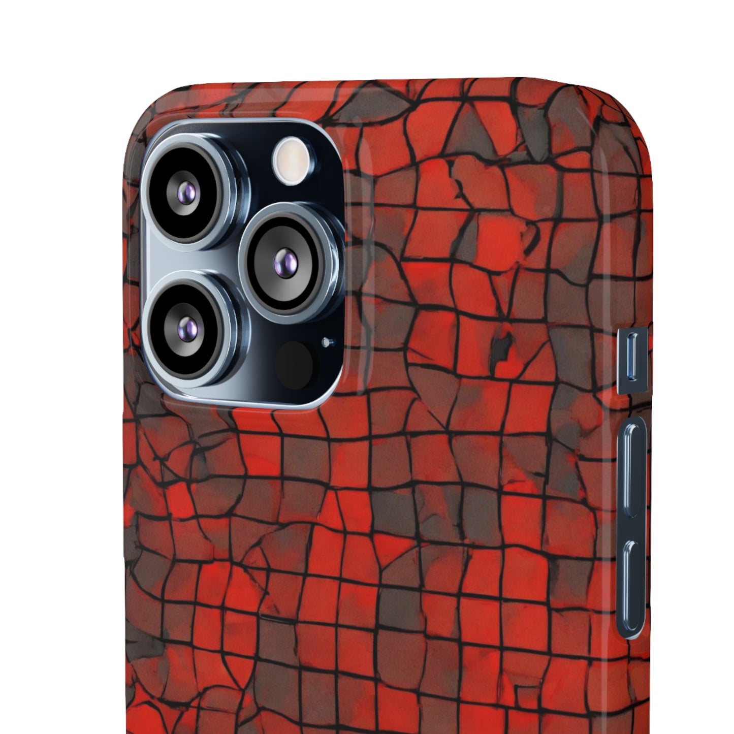 Red & Black Cubes Snap Case - Colorwink