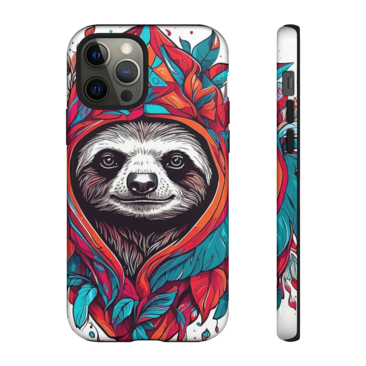 Sloth floral rose print Tough Case