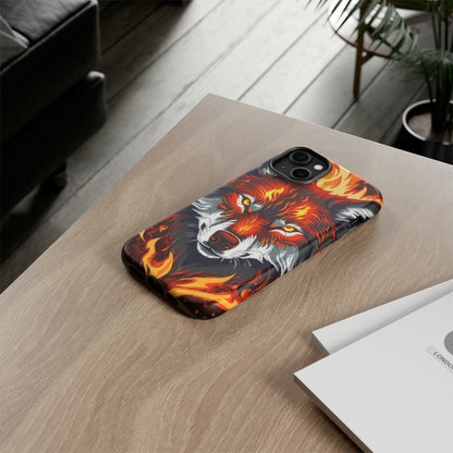 Fiery Wolf Tough Case