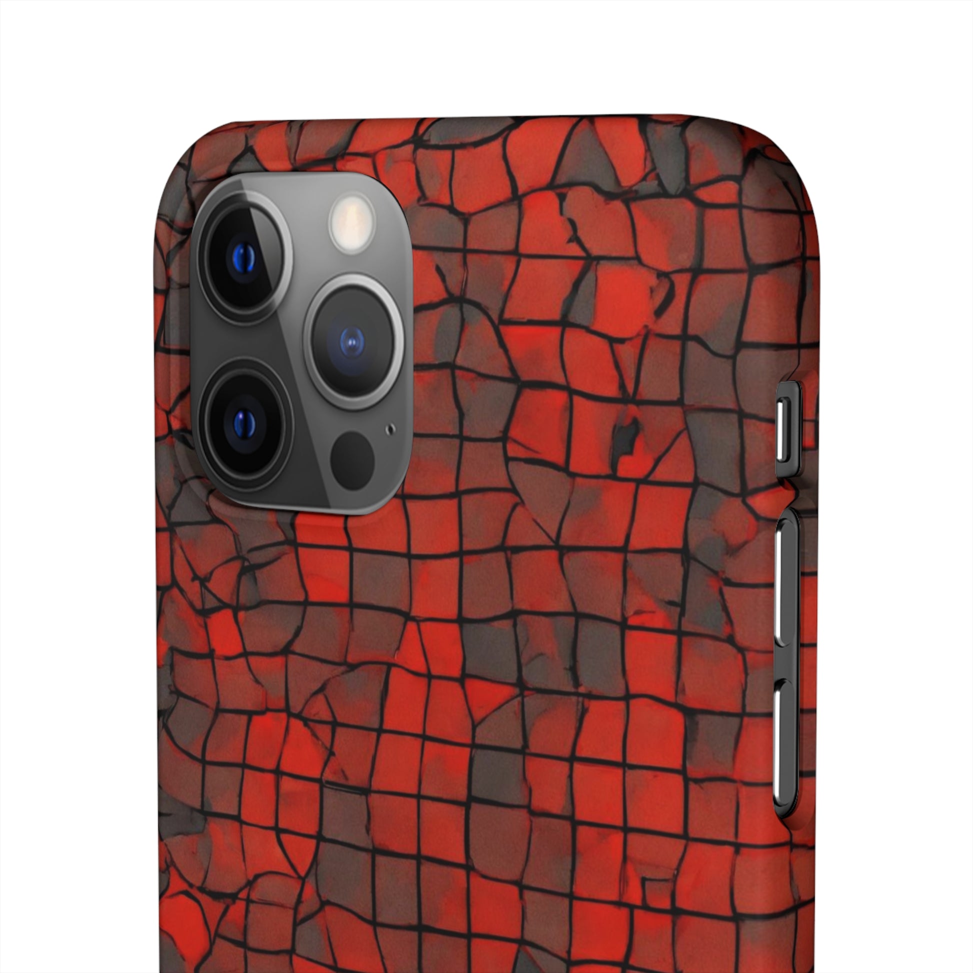 Red & Black Cubes Snap Case - Colorwink