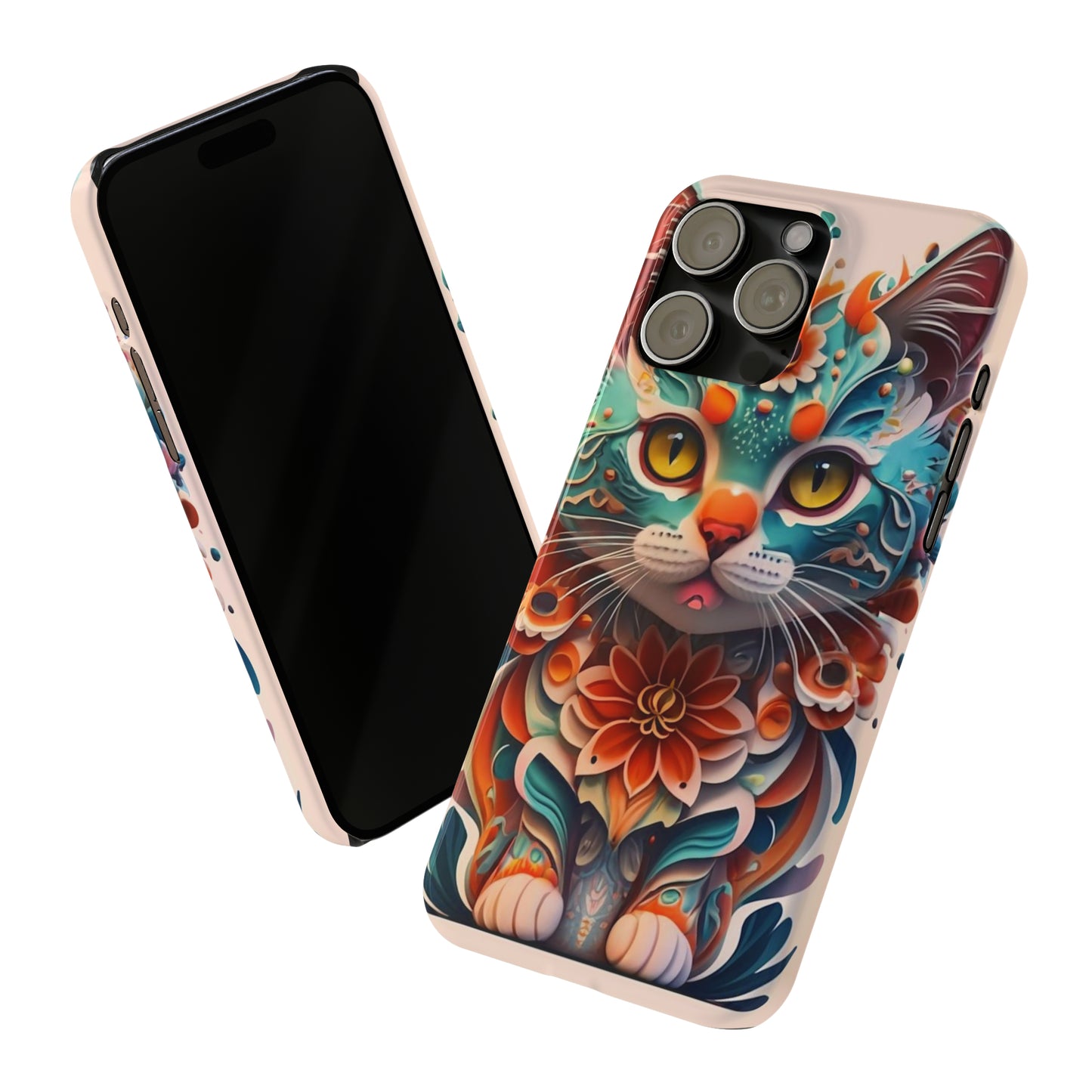 Cute Cat Slim Phone Case - Colorwink