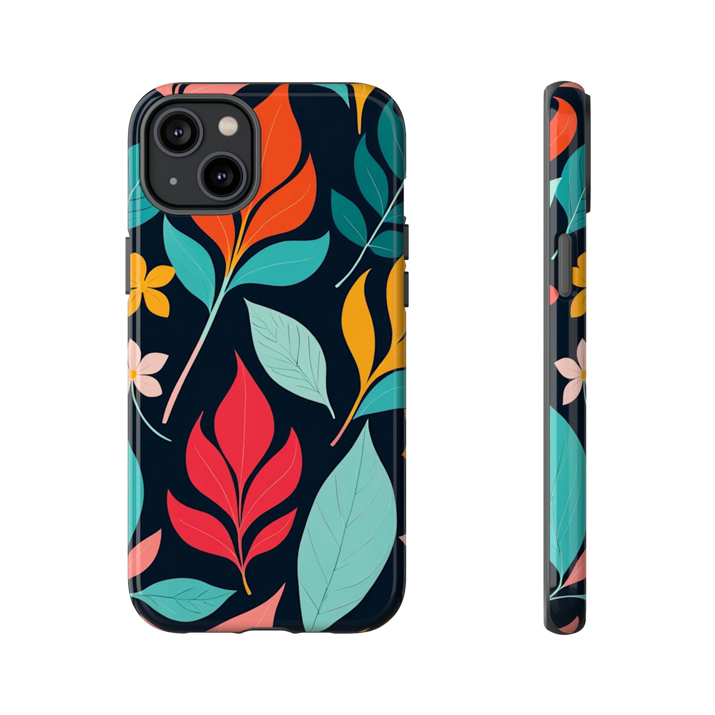 Red Leaf Design Pattern Tough Case