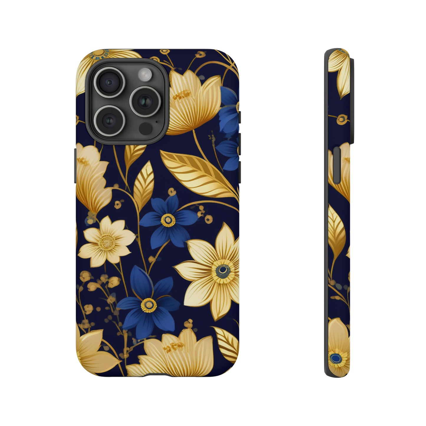 Golden  flower Design Pattern Tough Case