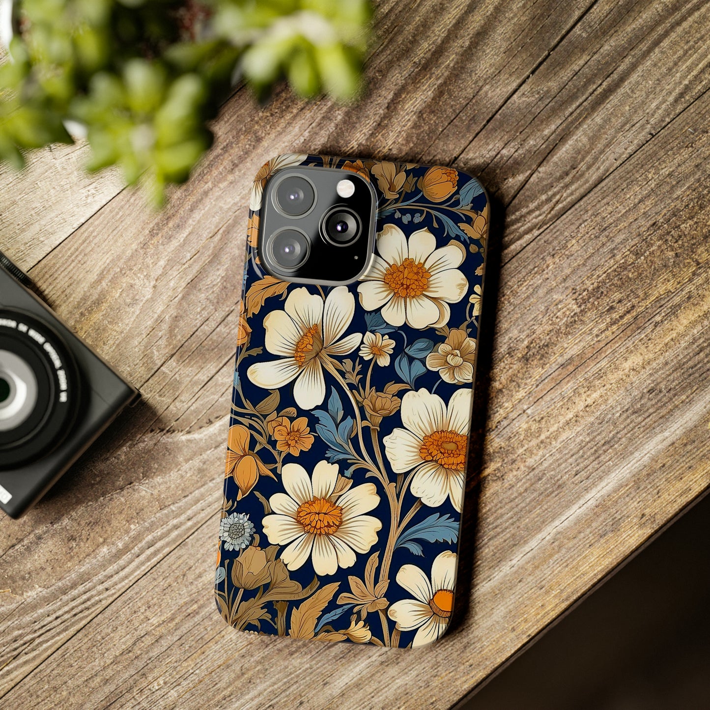 White Floral Slim Case - Colorwink