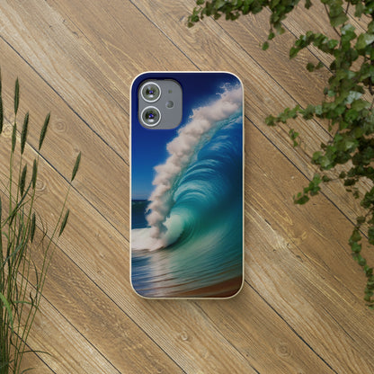 Deep Blue Wave Biodegradable Case