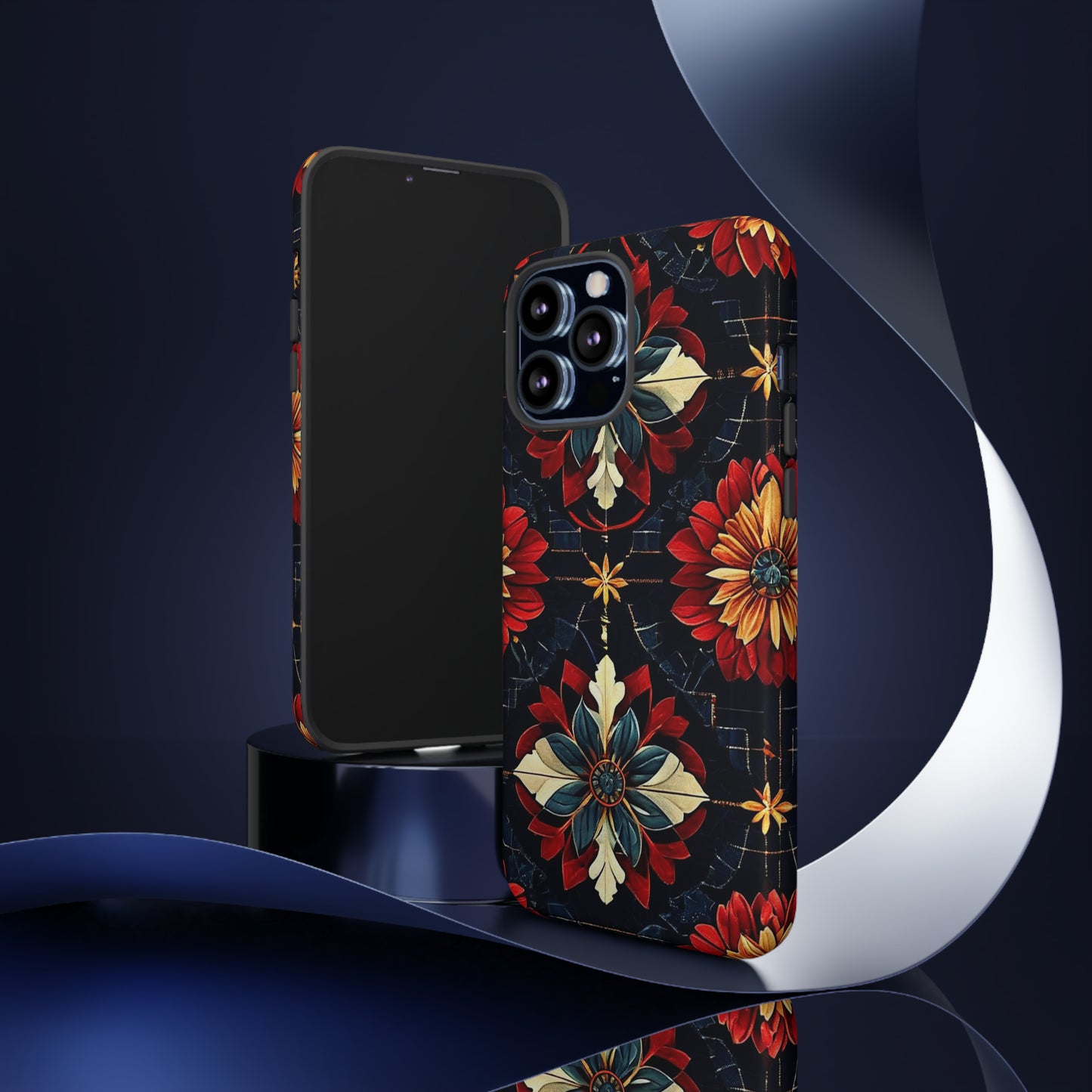 Red  flower Design Pattern Tough Case