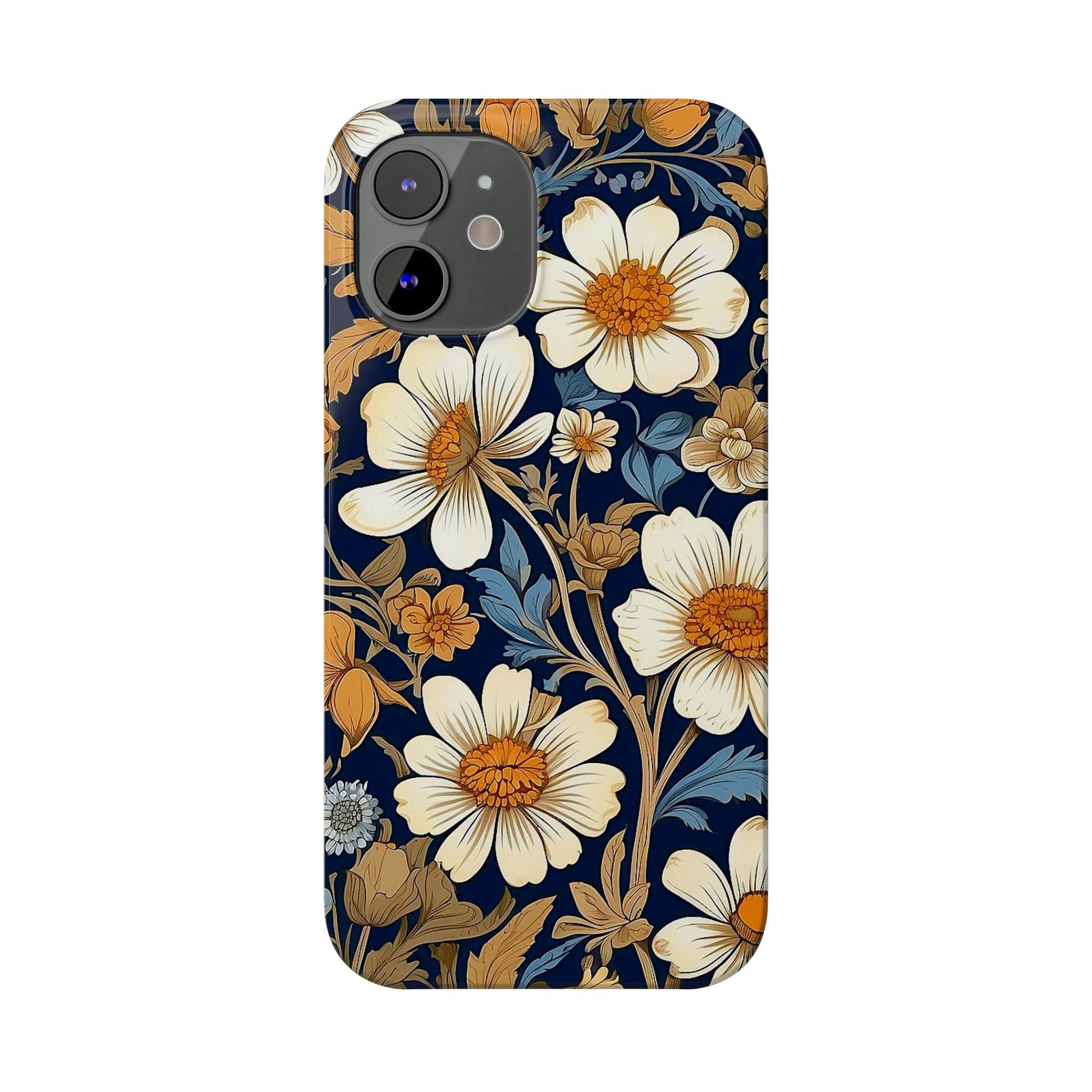 White Floral Slim Case - Colorwink