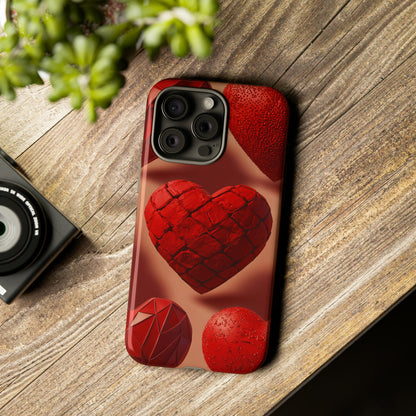 Red Heart Design Pattern Tough Case