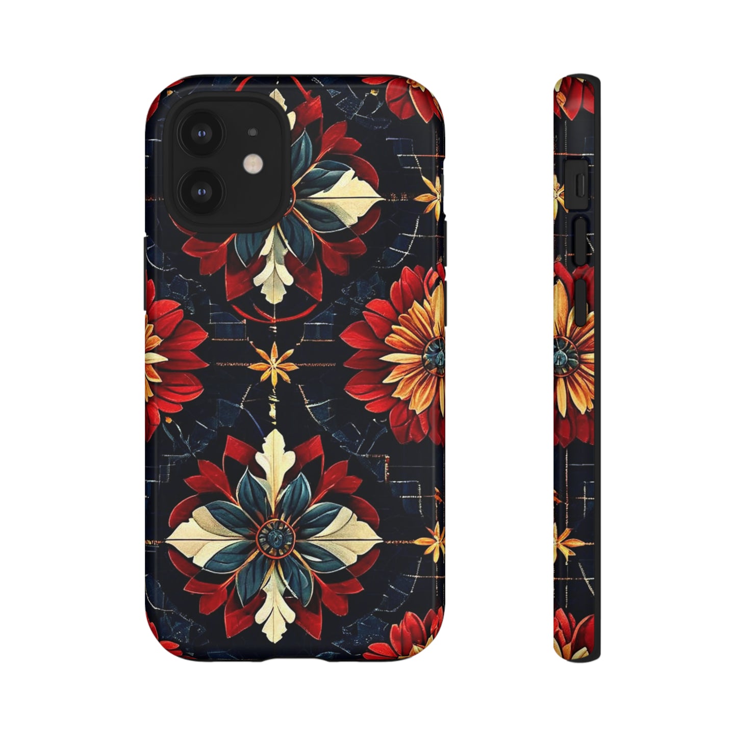 Red  flower Design Pattern Tough Case