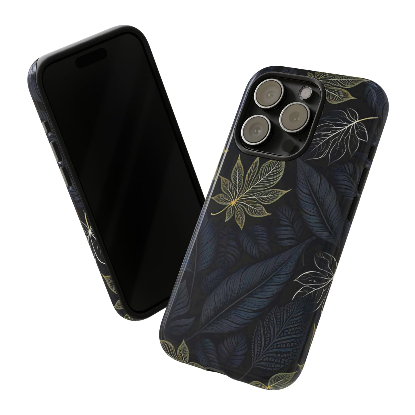 Grey Leaf Pattern Tough Case