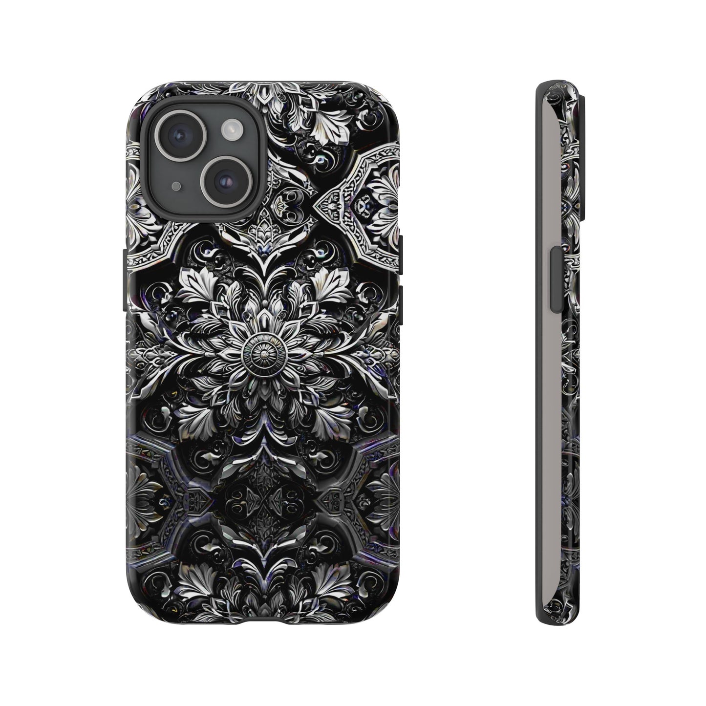 Monochrome Flowers Tough Case