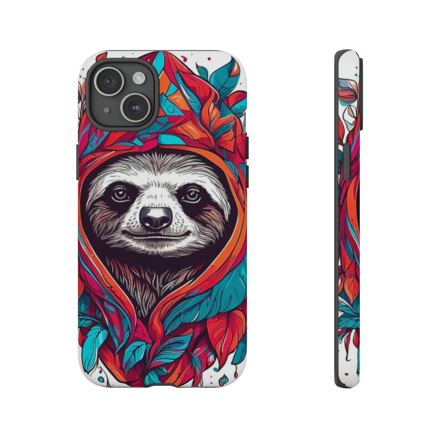 Sloth floral rose print Tough Case