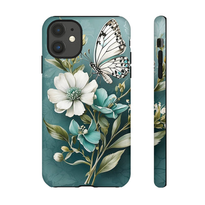 Flower and Butterfly Tough Case