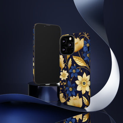 Golden  flower Design Pattern Tough Case