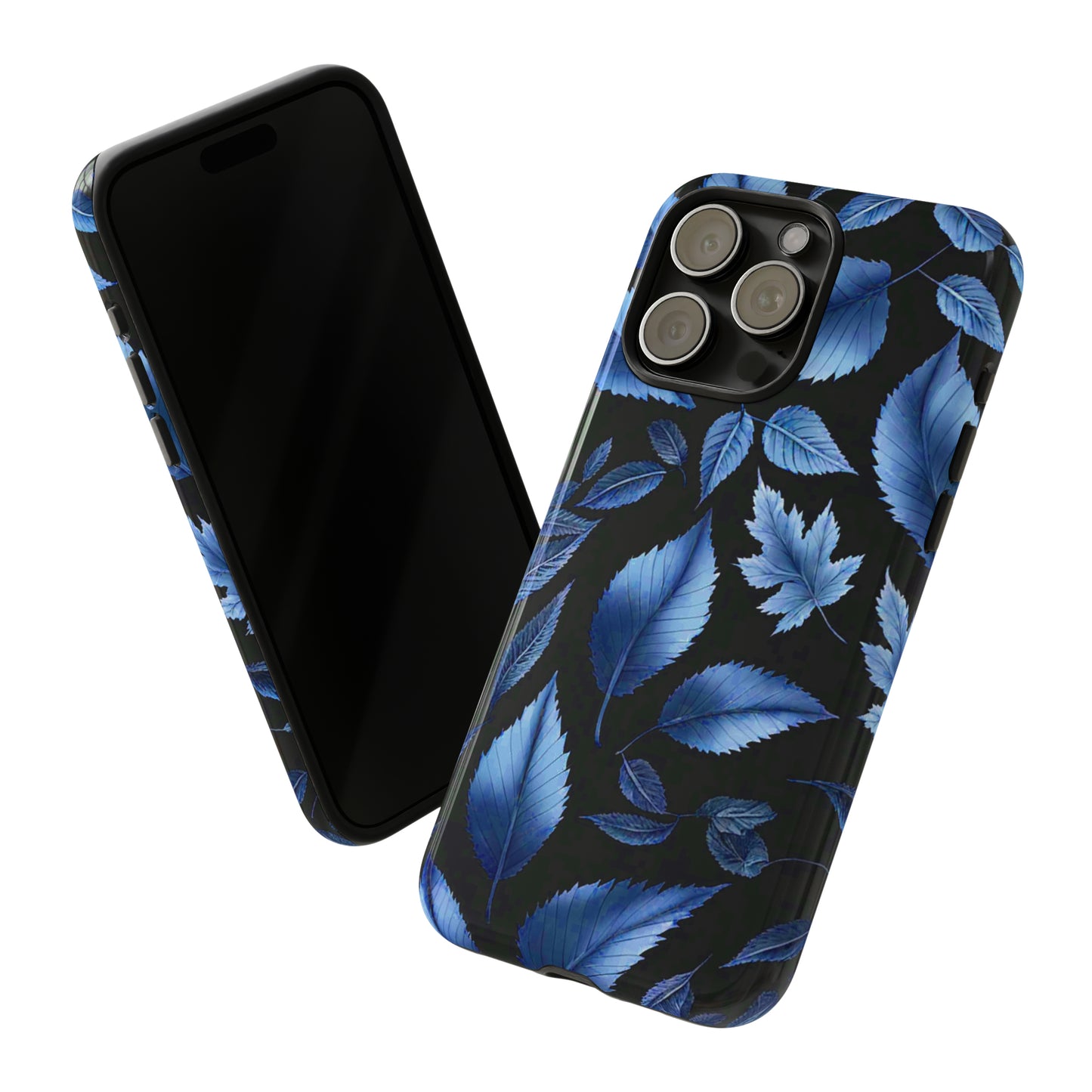 Blue Leaf Art Design Pattern Tough Case